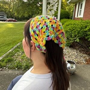 Colorful Crocheted bandana